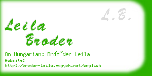 leila broder business card